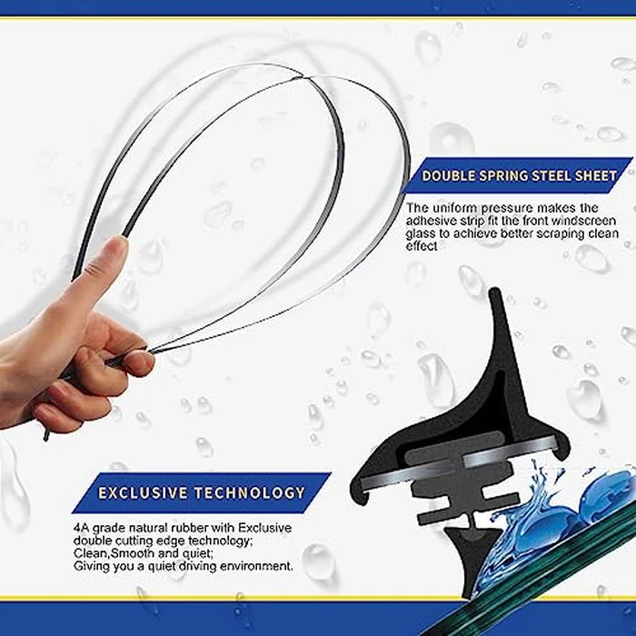 3 Wipers Factory Replacement For Jeep Wrangler 2018 2019 2020 2021 2022 2023 Original Equipment Windshield Wiper Blades Set 16"+16"+12" (Set of 3) U/J HOOK by ANRDDO - Image 5