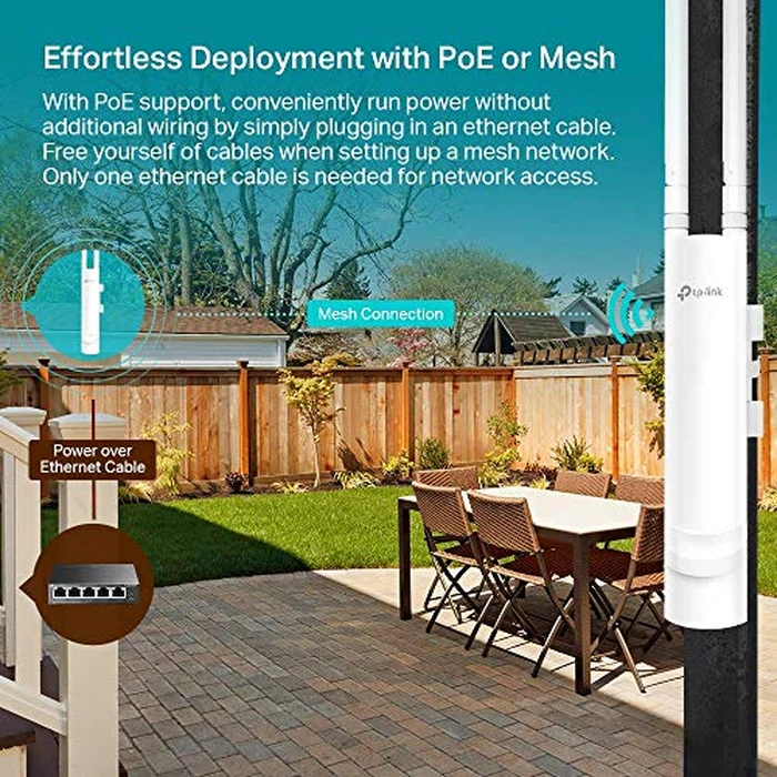 TP-Link EAP225-Outdoor | Omada AC1200 Wireless Gigabit Outdoor Access Point | Business WiFi Solution w/ Mesh Support, Seamless Roaming & MU-MIMO | PoE Powered | SDN Integrated | Cloud Access & App White by TP-Link - Image 6