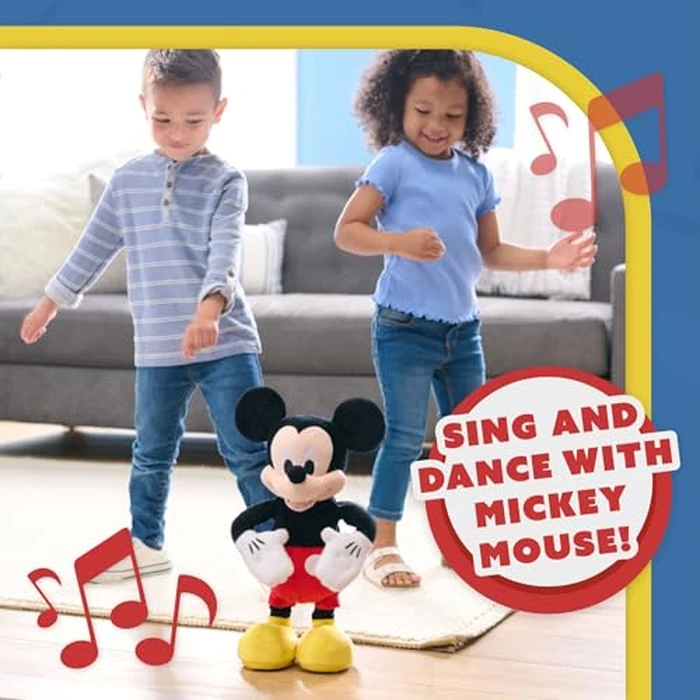 Disney Junior Mickey Mouse Hot Diggity Dance Mickey Feature Plush Stuffed Animal, Motion, Sounds, and Games, Kids Toys for Ages 3 Up by Just Play by Disney - Image 3