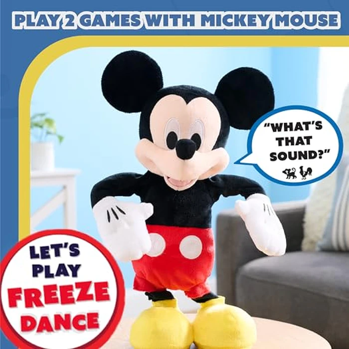 Disney Junior Mickey Mouse Hot Diggity Dance Mickey Feature Plush Stuffed Animal, Motion, Sounds, and Games, Kids Toys for Ages 3 Up by Just Play by Disney - Image 4