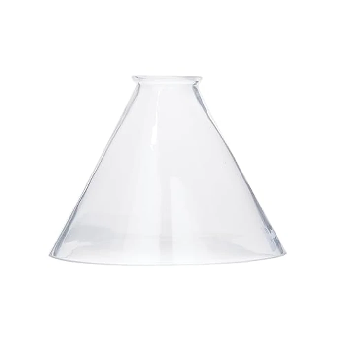 B&P Lamp(R) Clear Glass Deep Cone Shade with 7 Inch Bottom Diameter and 2 1/4 Inch Lipped Top Fitter by B&P Lamp - Used - Like New condition