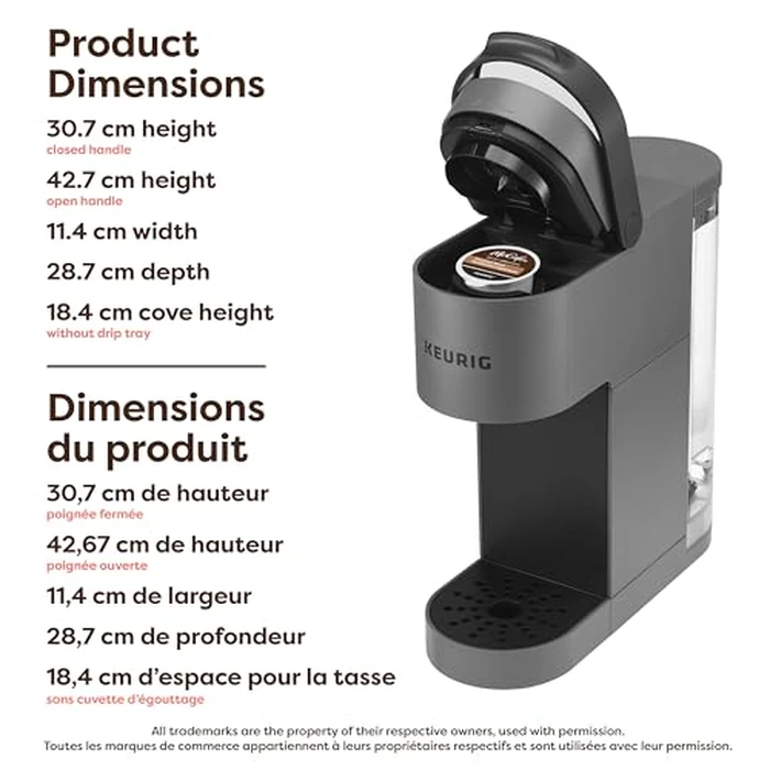 Keurig K-Mini Go Single Serve K-Cup Pod Coffee Maker, 1.24 L removable reservoir, Gray by Keurig - Image 5