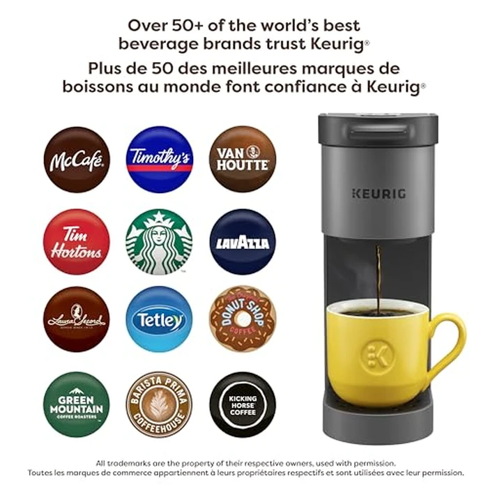 Keurig K-Mini Go Single Serve K-Cup Pod Coffee Maker, 1.24 L removable reservoir, Gray by Keurig - Image 7