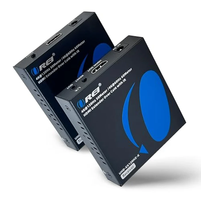 OREI 4K @ 120hz HDMI Over Ethernet Extender Balun - UltraHD 4:4:4 Over Single CAT6/7 Cable with HDR, & IR Control, RS-232 - Up to 100 Ft with CAT6/7 Audio L/R Out (UHD-EX120HZ-K) by OREI - Image 2