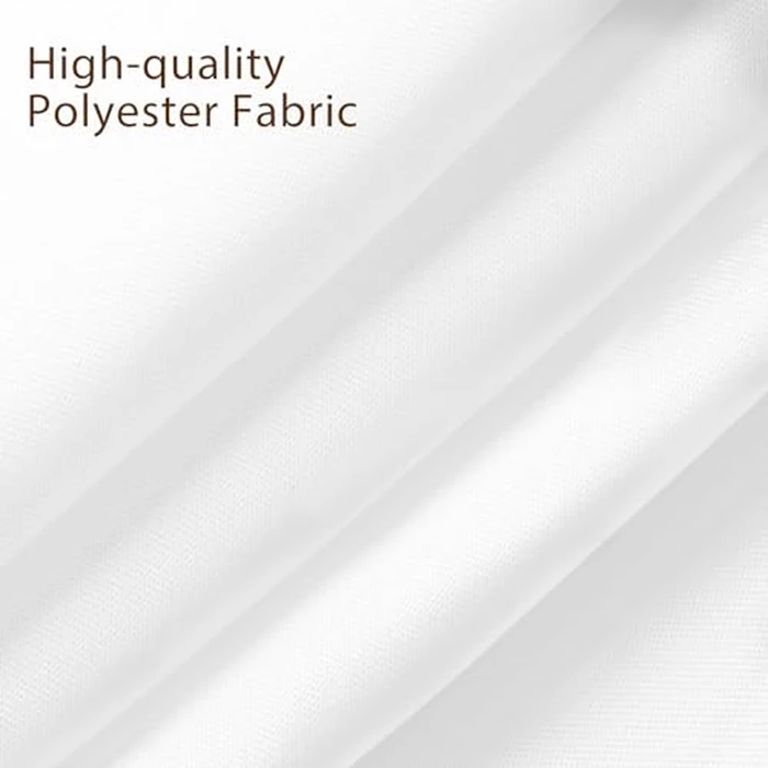 Fixwal 90x156 White Table Cloth Rectangle, 6 Pack Table Cloth for 8 Ft Rectangle Tables, Polyester Fabric Washable Table Cover by Fixwal - Image 2