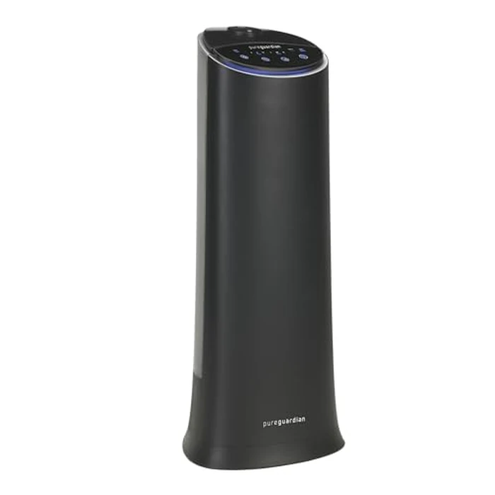 PureGuardian H3200BAR Ultrasonic Cool Mist Humidifier for Bedrooms, Babies Nursery, Quiet, Filter-Free, 7.5L Output Up to 90 Hour Run Time, 1.5 Gallon Silver Clean Treated Tank, Pure Guardian Tower by PureGuardian - Used - Very Good condition - CA$55.58