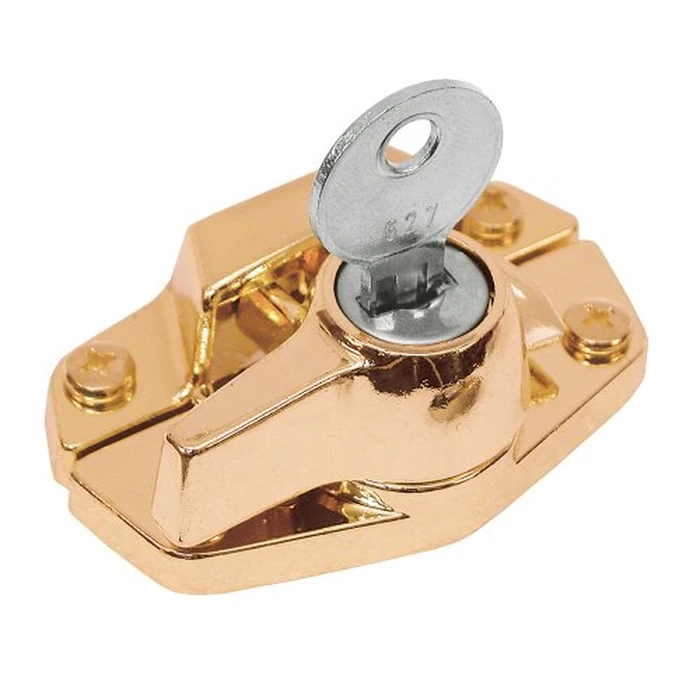 Prime-Line Products F 2534 Keyed Window Sash Lock, Brass Plated Die cast by Prime-Line - Used - Good condition - CA$14.22