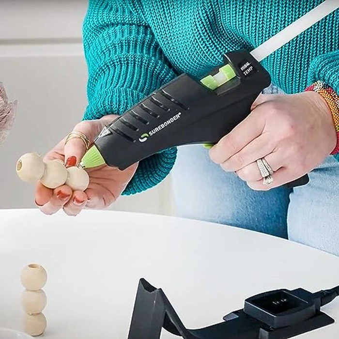 Surebonder Cordless Hot Glue Gun, High Temperature, Full Size, 60W, 50% More Power - Sturdily Bonds Metal, Wood, Ceramics, Leather & Other Strong Materials (Specialty Series CL-800F) by Surebonder - Image 7