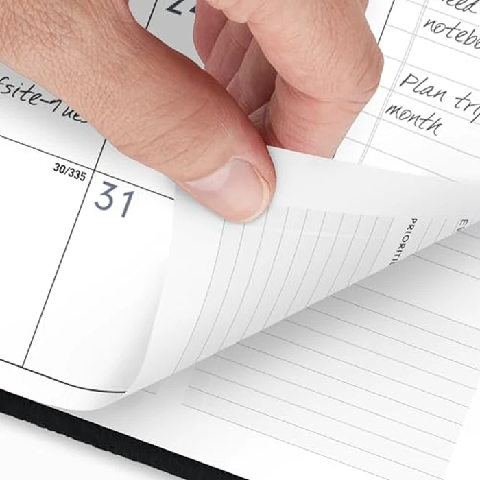 AT-A-GLANCE 2026 Appointment Book Planner, Weekly & Monthly, 8.25" x 11", Large, Half-Hourly, Contemporary, Black (70950X0526) by AT-A-GLANCE - Image 4