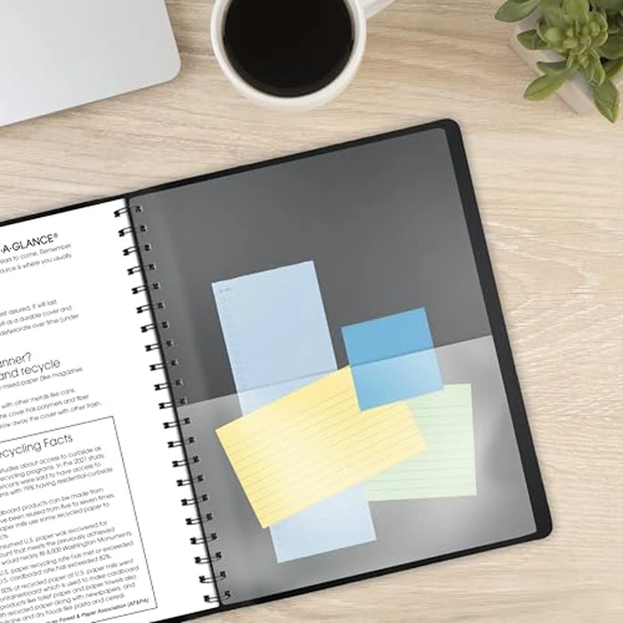 AT-A-GLANCE 2026 Appointment Book Planner, Weekly & Monthly, 8.25" x 11", Large, Half-Hourly, Contemporary, Black (70950X0526) by AT-A-GLANCE - Image 6