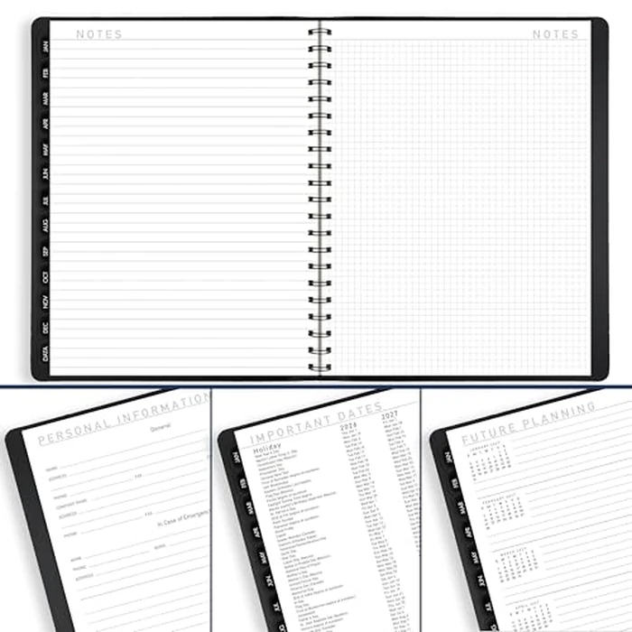 AT-A-GLANCE 2026 Appointment Book Planner, Weekly & Monthly, 8.25" x 11", Large, Half-Hourly, Contemporary, Black (70950X0526) by AT-A-GLANCE - Image 8