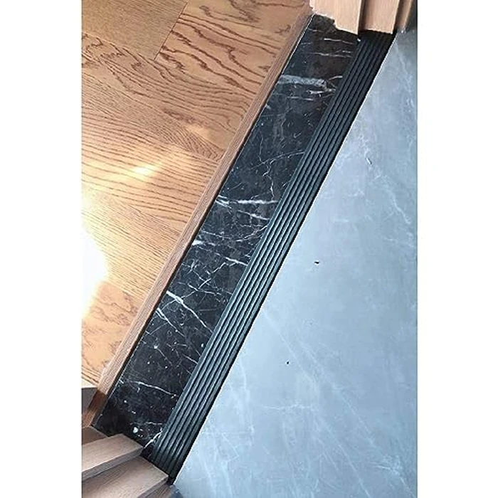 Bilaida 1.2" Rise Solid Rubber Threshold Ramp, 1500 LBS Capacity, 39" Wide Non-Slip Wheelchair Ramp for Doorway Indoor or Outdoor, Bathroom, Garage and Supermarket Entrance, Cuttable (1.2" H, 1) by Generic - Image 6