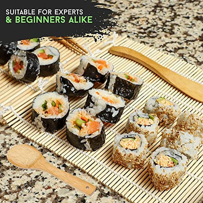 7 Pack Onigiri Rice Mold, Musubi Maker Kit, Non-Stick Spam Press, Ball Shaker, Sushi Roller Mat Tool for Kids Bento Lunch and Home DIY (7pc Pink Musubi Mold) by Zuaklpton - Image 5