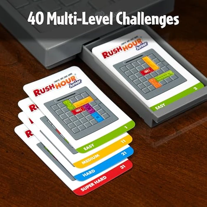 ThinkFun Rush Hour Junior - Classic Traffic Jam Logic Game | New Look for 2024 | STEM Toy for Kids | Engaging Puzzles for Ages 5 and Up | Junior Edition of The International by ThinkFun - Image 3