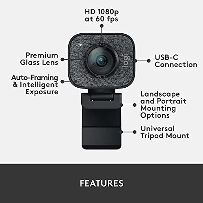 Logitech StreamCam Premium Webcam for Streaming and Content Creation, Full HD 1080p 60 fps, Works with Microsoft Teams, Google Meet, Zoom, Nintendo Switch 2’s new GameChat mode, for PC/Mac - Graphite by Logitech for Creators - Image 6