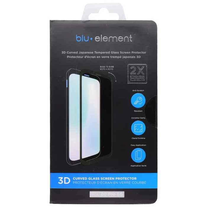 Blu Element 3D Curved Glass Screen Protector for TCL 20 Pro 5G - Clear by Blu Element - Image 2