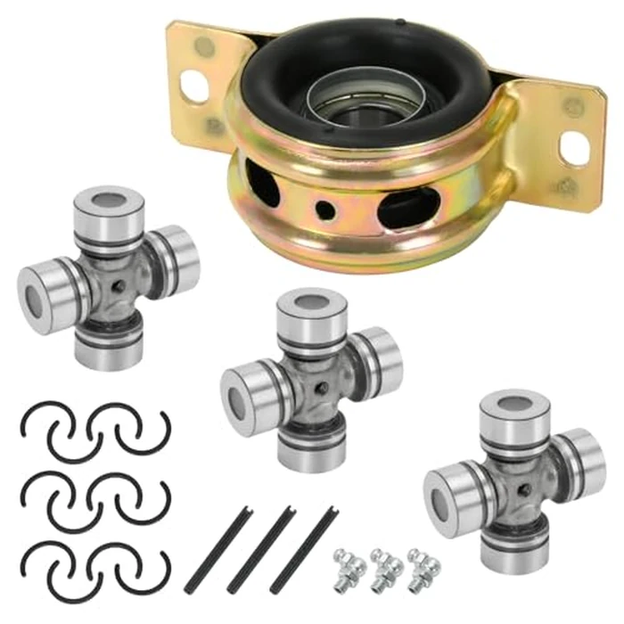 Front Rear Propeller Shaft Bearing Carrier and U-Joint Kit for Polaris Ranger RZR 570 900 1000 Crew XP 2014-2023, Replaces 3514806, 3514900, 3515075, 2202015, 3235616, 3260104 by Xxamz - Image 1
