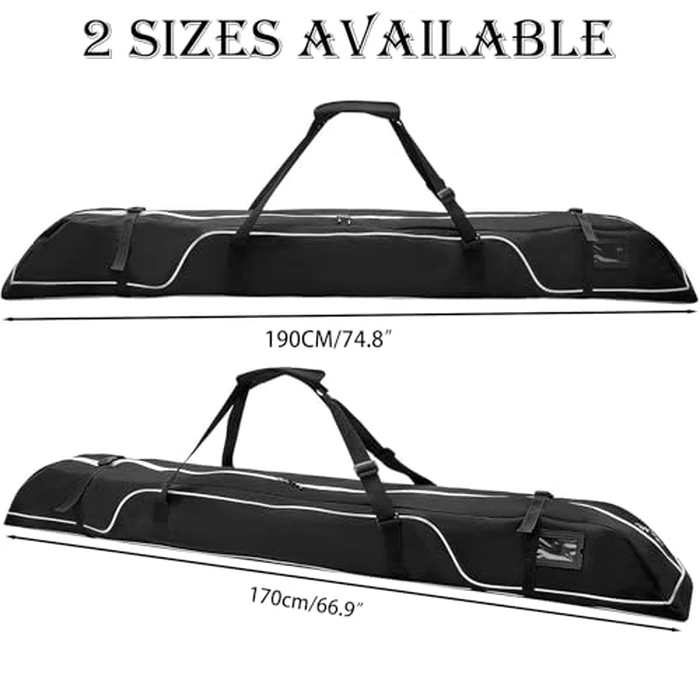 MOPHOEXII Ski Bag,Single Ski Bags for Air Travel,Ski Bag with Separate Pole Slot,Ski Travel Bag for Snow Gear, Poles and Accessories by MOPHOEXII - Image 2