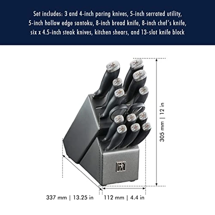 Silvercap 14 Piece Knife Block Set, Black by HENCKELS - Image 4