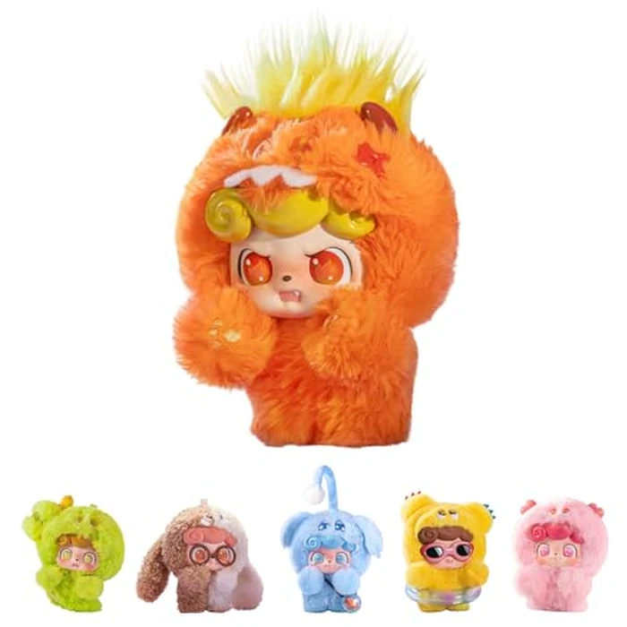 POP JOY Plush Blindbox Q Kid Emotional Hairy Monster Plush Mysterious Figure Collectible Toy Figure Mystery Keychain & Bag Pendant with Cute Kawaii Face Design Blind Box 3+ Single Box by POP JOY - Used - Very Good condition - US$16.22