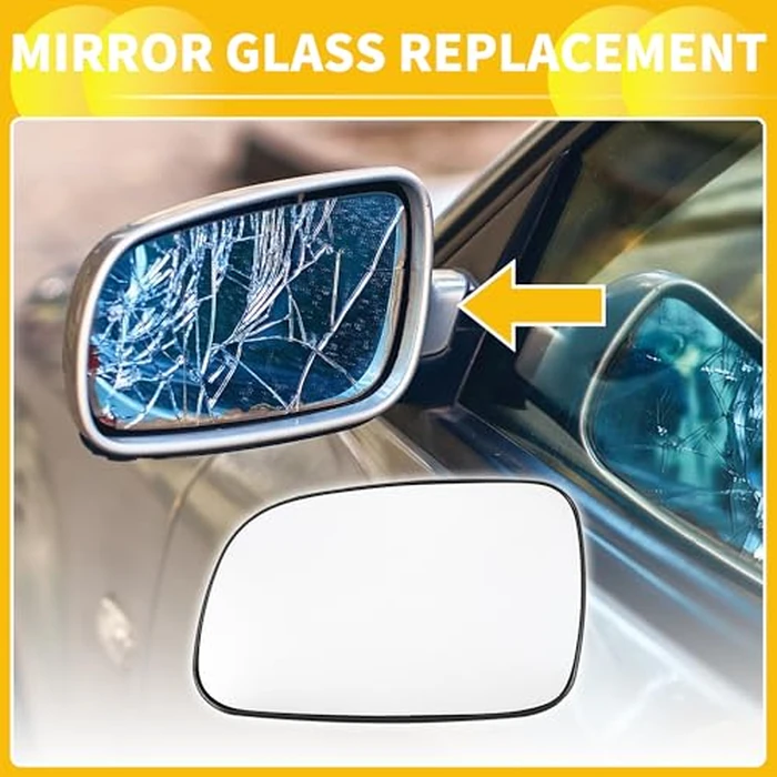 INFINAUTO for Jeep Grand Cherokee 99-04 Car Rearview Driver Left Side Heated Mirror Glass Replacement W/Backing Plate by INFINAUTO - Image 2