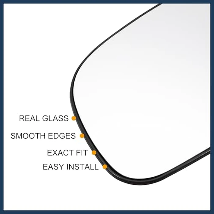 INFINAUTO for Jeep Grand Cherokee 99-04 Car Rearview Driver Left Side Heated Mirror Glass Replacement W/Backing Plate by INFINAUTO - Image 4