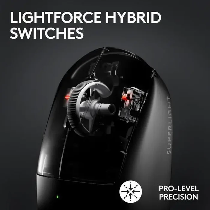 Logitech G PRO X Superlight 2 Lightspeed Wireless Gaming Mouse, Lightweight, LIGHTFORCE Hybrid Switches, Hero 2 Sensor, 32,000 DPI, 5 Programmable by Logitech - Image 4
