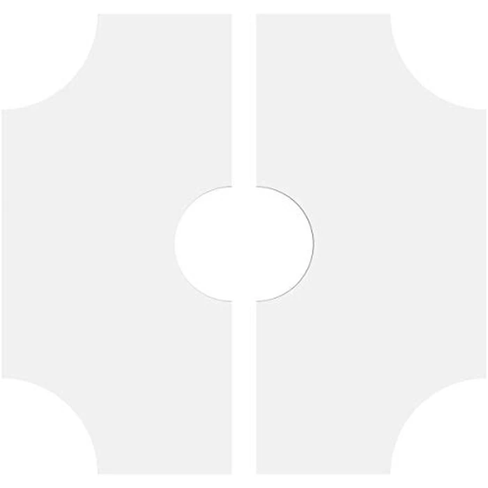 Ekena Millwork CMP12HS2-03000 Haus Architectural Grade PVC Contemporary, Two Piece Urethane Ceiling Medallions 12"OD x 3"ID x 4"C x 1"P by Ekena Millwork - Image 4