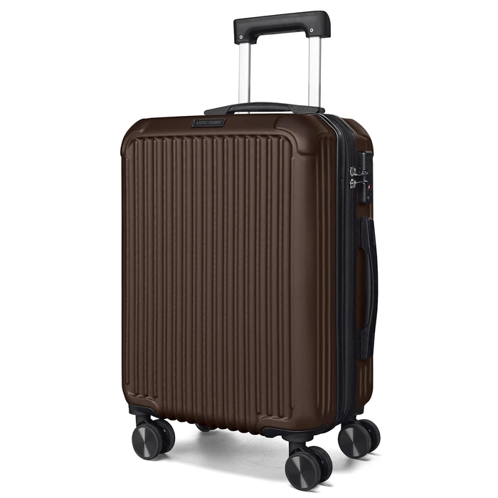 LIGHT FLIGHT Carry On Luggage 22x14x9 Airline Approved, Durable Hard Shell Carry On Suitcases with Wheels, Expandable Hardside Lightweight Travel Luggage with TSA Lock, Coffee Brown by LIGHT FLIGHT - Used - Very Good condition - US$56.24