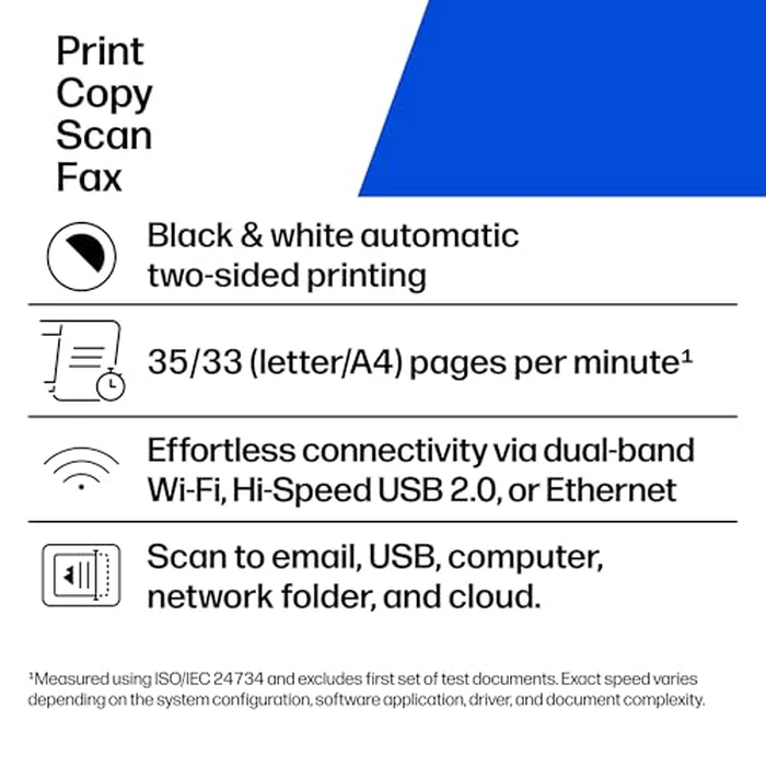 HP LaserJet Pro MFP 3101fdw Wireless Black & White All-in-One Laser Printer, Scanner, Copier, Fax, Best-for-Office (3G628F) by HP - Image 2