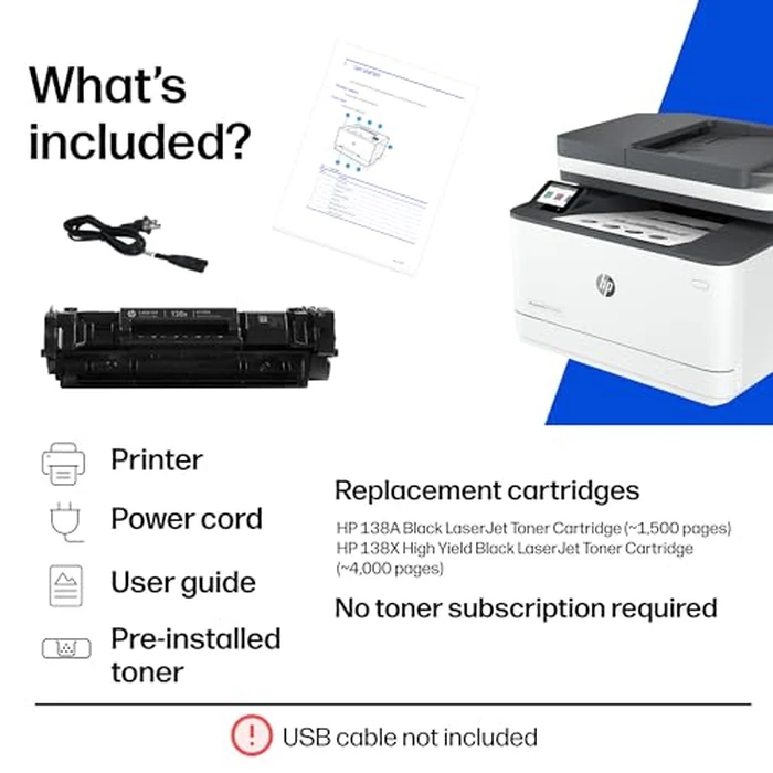 HP LaserJet Pro MFP 3101fdw Wireless Black & White All-in-One Laser Printer, Scanner, Copier, Fax, Best-for-Office (3G628F) by HP - Image 7