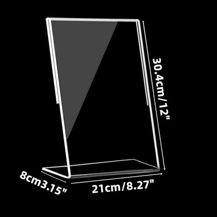 Acrylic Sign Holder 8.5 x 11 Inch, 3 Pack Clear Display Table Sign Stand, L-Shape Plastic Message Board Stand for Exhibition, Office, Store, Restaurant by Yepphetco - Image 7