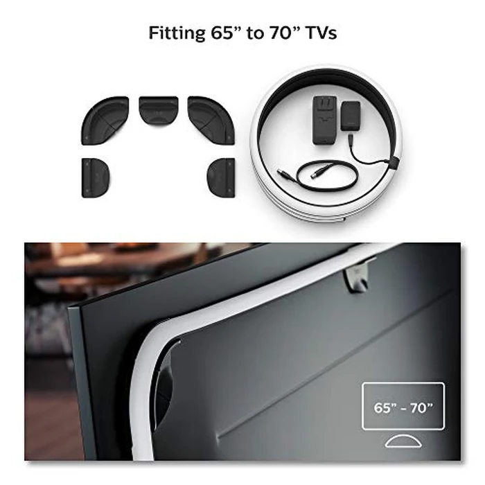 Philips Hue 65" Smart TV Light Strip - White and Colour Ambiance LED Colour-Changing TV BackLight - Sync with TV, Music, and Gaming - Requires Bridge and Sync Box - Control with App or Voice Assistant by Philips Hue - Image 3