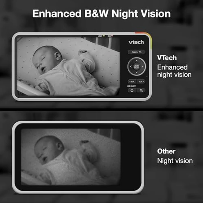 VTech Smart HD Plus WiFi Baby Monitor - 2K Camera, 5.5" HD IPS Screen, 24X Pan Tilt Zoom, Multi-Color Night Light, Free App by VTech - Image 8