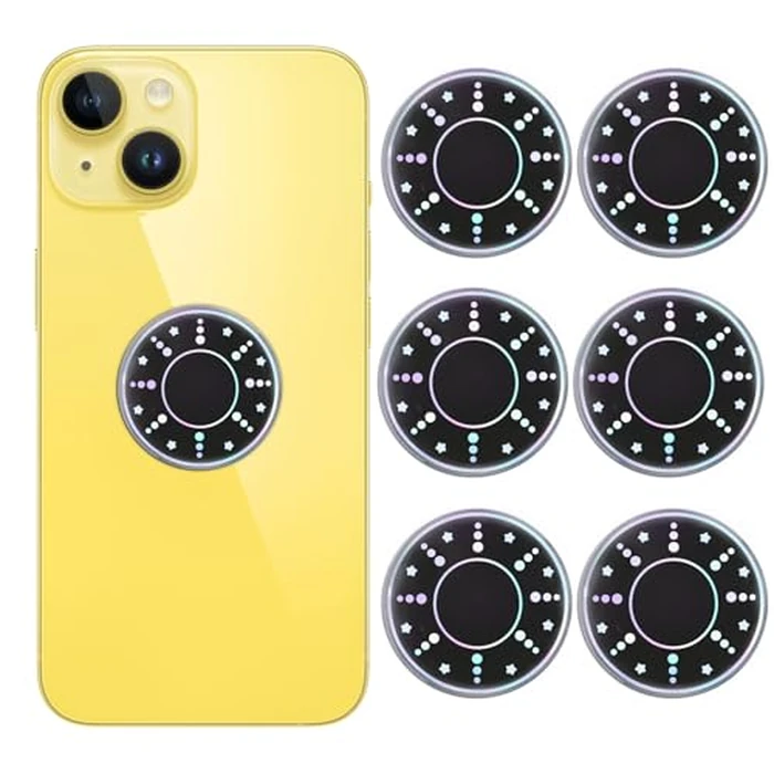 6 Pieces Cell Phone Stickers Blockers Equipment Stickers Devices Accessories for Mobile Phones, Laptops Computers Black, JF-02 by HOQIOE - Image 1