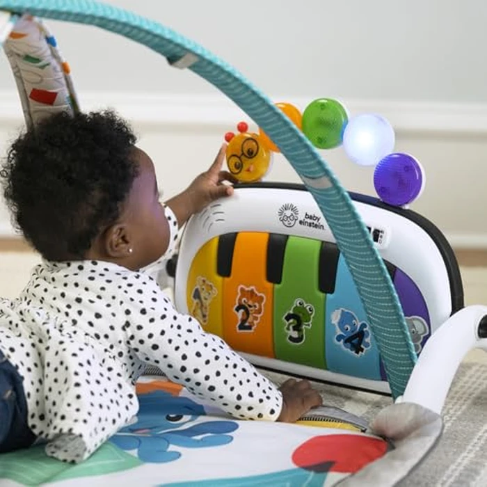 Baby Einstein 4-in-1 Kickin' Tunes Music and Language Play Gym and Piano Tummy Time Activity Mat by Baby Einstein - Image 2