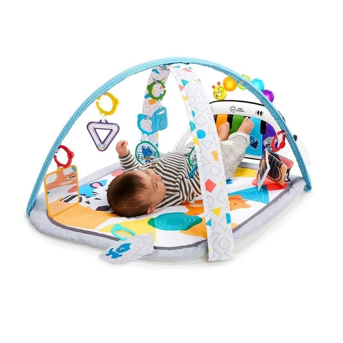 Baby Einstein 4-in-1 Kickin' Tunes Music and Language Play Gym and Piano Tummy Time Activity Mat by Baby Einstein - Image 4