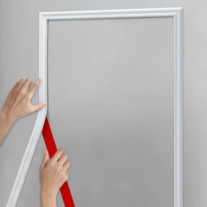 Hungbak 240"L x 0.9"W Peel and Stick Chair Rail Panel Molding, Pre-Primed Trim for Home Decoration & Wall Protection by Hungbak - Used - Very Good condition - US$20.60