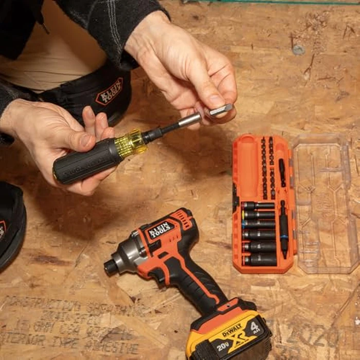 Klein Tools 32502HD KNECT Impact-Rated Screwdriver and Socket Set with MODbox Case, 41-Piece, 26 Bits, 6 Deep Well Sockets, Accessories, and Handle by KLEIN TOOLS - Image 6