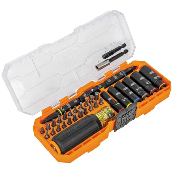 Klein Tools 32502HD KNECT Impact-Rated Screwdriver and Socket Set with MODbox Case, 41-Piece, 26 Bits, 6 Deep Well Sockets, Accessories, and Handle by KLEIN TOOLS - Image 9