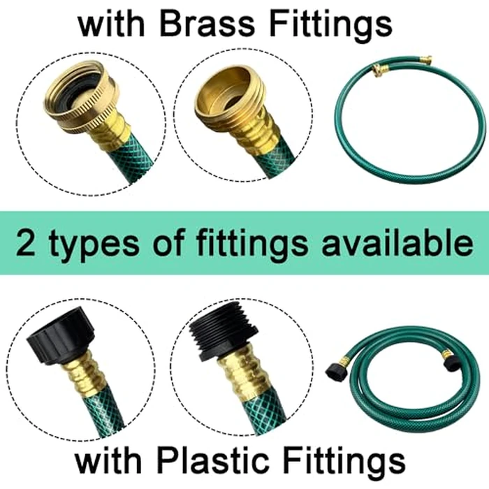 Darnassus PVC Garden Hose 1/2 Inch, 4 FT Flexible Water Hose Green with Male and Female Plastic Fittings - No Leaking and Lightweight for Household Outdoors Lawns Patio by Darnassus - Image 2