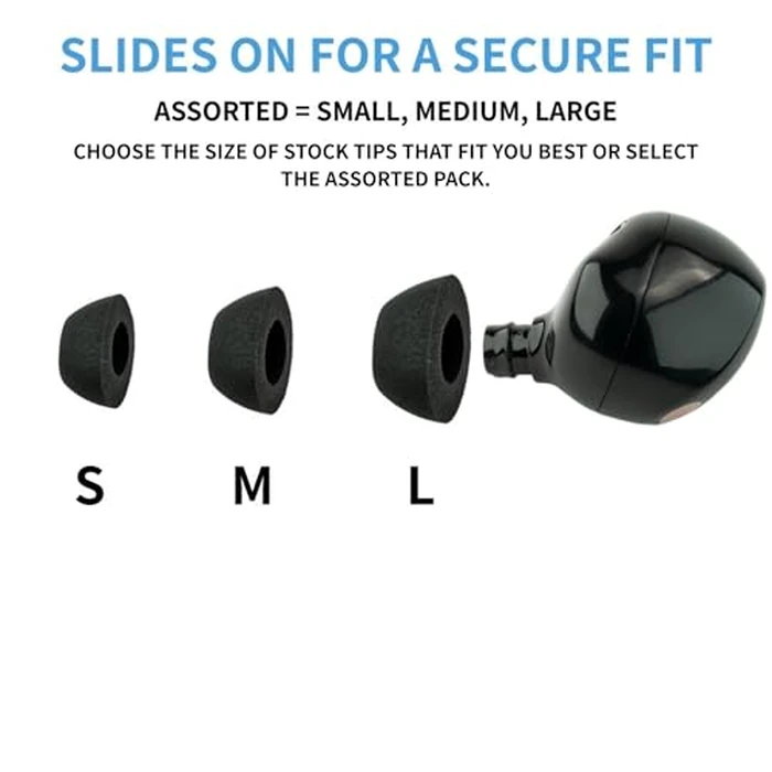 Comply Memory Foam Replacement Earbud Tips for Sony True Wireless Earbuds | Ultimate Comfort, Secure Fit, Superior Noise Isolation | Anti Slip, Prevent From Falling Out | Black (S/M/L) (3 Pairs) by COMPLY - Image 8