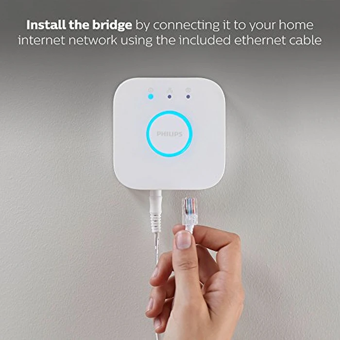 Philips Hue Bridge - Unlock the Full Potential of Hue - Multi-Room and Out-of-Home Control - Create Automations and Zones - Secure, Stable Connection Won't Strain Your Wi-Fi - Works with Voice, Matter by Philips Hue - Image 3