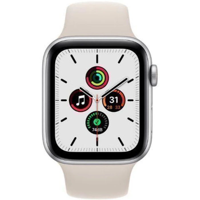 Apple Watch SE 1st Gen (2020) (GPS) - 32GB - 40mm - Silver Aluminum Case with Starlight Rubber Sport Band by Apple - Refurbished - Excellent condition - US$138.49