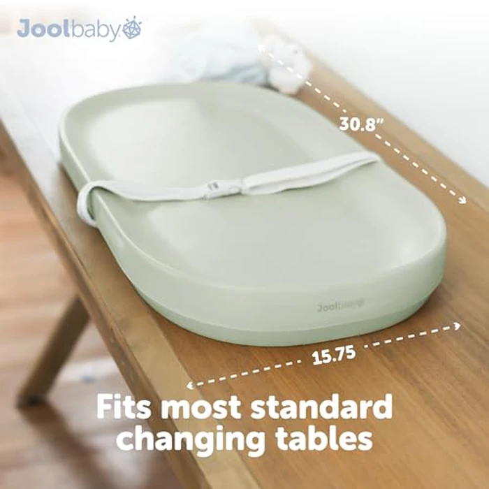 Waterproof Baby Changing Pad - Easy to Clean, Lightweight & Portable - Large Foam Cushion for Comfort - Jool Baby (Sage) by Jool Baby Products - Image 4