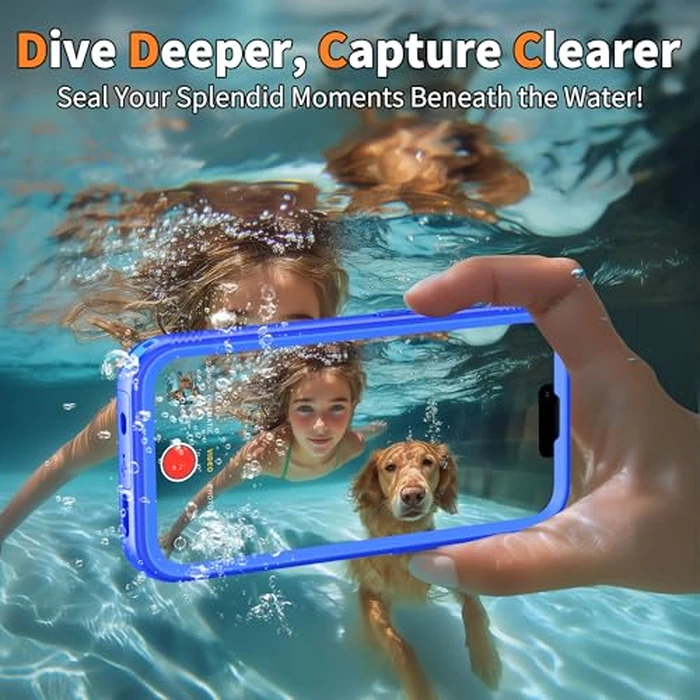 Cozycase TOP Case for iPhone 16e / iPhone 17e Military Protective IP68 Waterproof Heavy Duty 360 Shockproof Full Body with Screen Camera Protector Double Dustproof Hard Tough 16 E SE4 Front Blue Cover by Cozycase - Image 8
