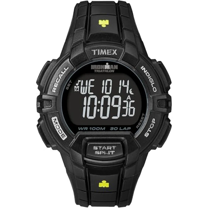 Timex Men's Ironman Triathlon Rugged 30 44mm Resin Strap Watch - Black Case Negative Display with Black Resin Strap by Timex - Used - Acceptable condition