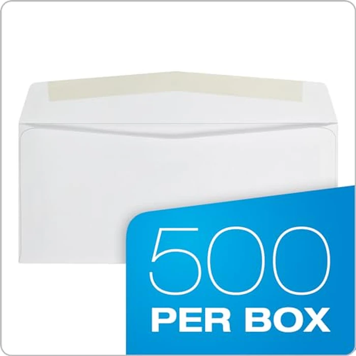 Quality Park Envelopes, #10, 4-1/8 x 9-1/2 Inches, Gummed Flap, 24 lb White Paper, Side Seams, Printer Compatible, 500 Count - Ideal for Home and Business Use - Envelopes by Quality Park - Image 4