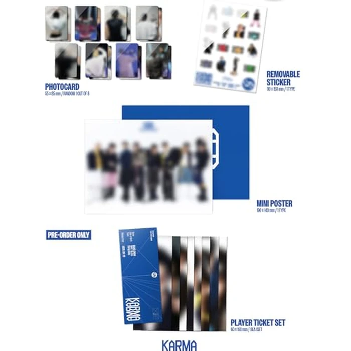 STRAY KIDS KARMA [STANDARD 2 VER. SET] 4th Album + Pre-Order Gift & 4 Extra Photocards Set by KPOP HEAVEN - Image 4