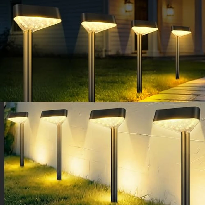 Fashlits 8 Pack Solar Pathway Lights Outdoor, Bright LED Solar Landscape Lights, Waterproof Solar Garden Lights for Yard, Patio, Walkway, Lawn, Driveway(Warm White, 8 Pack) by Fashlits - Used - Very Good condition - US$37.61
